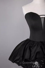 Mermaid Sweetheart Long Black Sequin Evening Prom Dresses