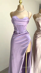 Mermaid Sweetheart Neck Lavender Long Evening Prom Dresses,Formal Evening Dresses