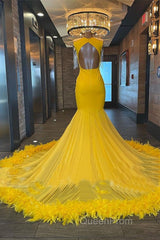 Mermaid V-neck Sequined Beaded Floor-length Sleeveless Open Back Evening Prom Dresses