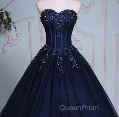 Navy Blue Lace Applique Tulle Long Party Dresses Formal Gown Off Shoulder Floor Length Evening Prom Dresses