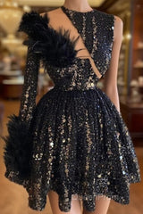 New Arrival Black A-Line Homecoming Dresses