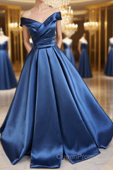 Off the Shoulder Long Evening Prom Dresses, Off Shoulder Formal Evening Dresses