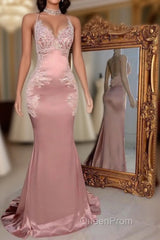 Pink Long Evening Prom Dresses, Evening Dresses