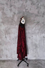 Pretty A Line Spaghetti Straps Burgundy Long Evening Prom Dresses Birthday Dresses For Women