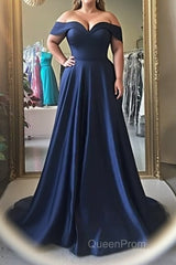 Simple Off The Shoulder Long Ball Gowns Evening Prom Dresses