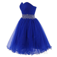 Cheap Homecoing Short Homecoing Sweetheart Royal Blue Homecoing Beading Homecoing Royal Blue Evening Prom Dresses