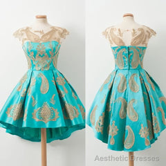 Cap Sleeves Applique Lovely Short Homecoming Dresses