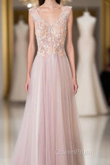 Pink Long A Line Simple Cheap Lace Up Evening Prom Dresses