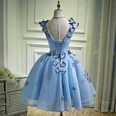 Homecoming Dresses, Blue Homecoming Dresses, Sweet 16 Dress, Sexy Homecoming Dress, Cute Cocktail Dress