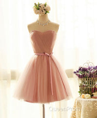 Cute Sweetheart Neck Tulle Short Evening Prom Dresses, Bridesmaid Dresses