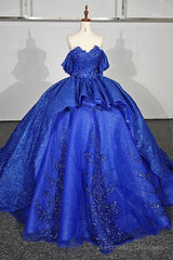 Quinceanera Dress Gorgeous Sweetheart Ball Gown Cap sleeve Court Train