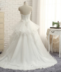 Real Photo Ivory A-Line Wedding Dresses
