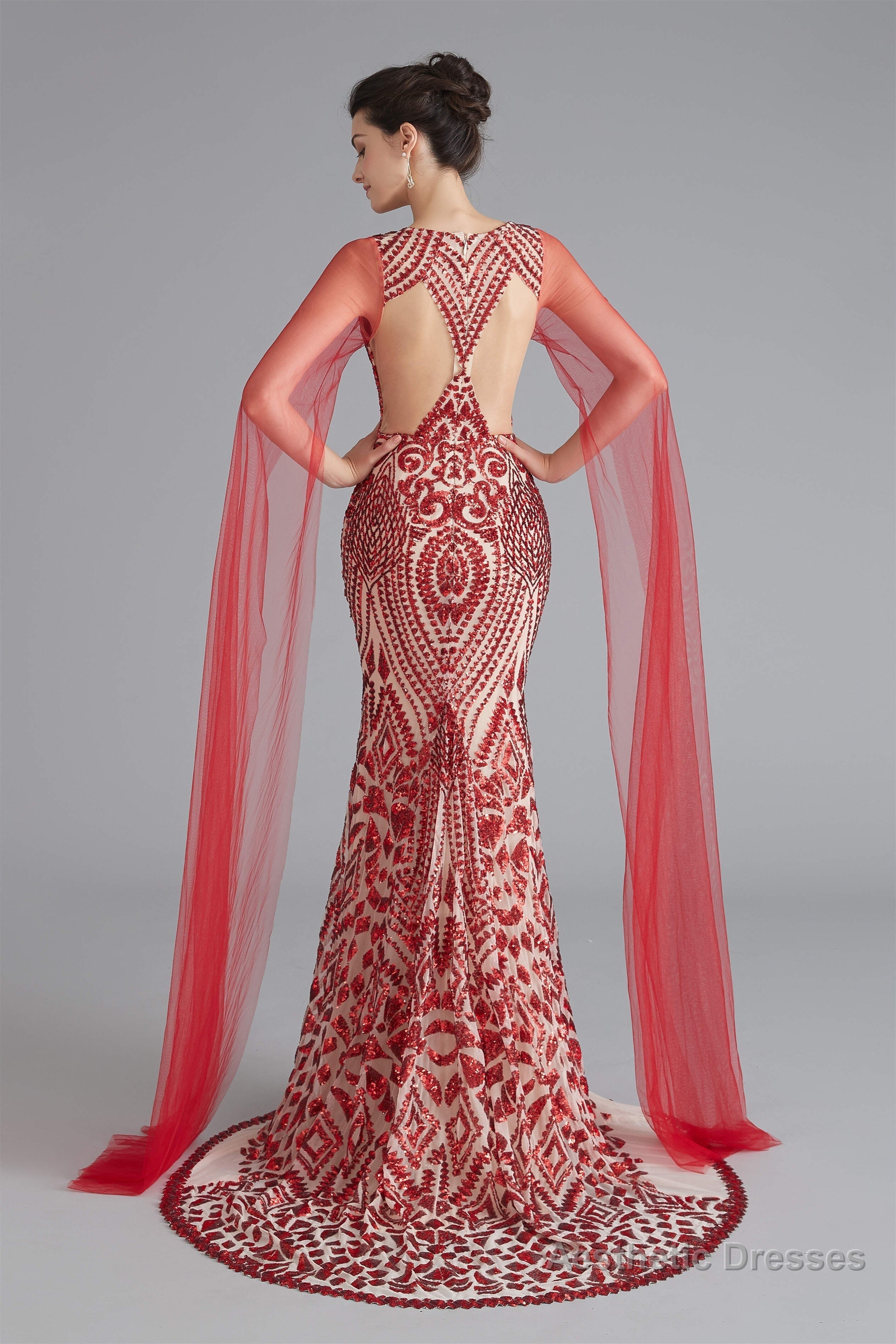 Homecoming Dresses Simple, Sequin Beauty Pageant Prom Dresses in Sleek Mermaid Style