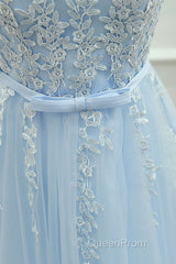 Round Neck Short Blue Lace Evening Prom Dresses, Short Blue Lace Homecoming Graduation Dresses