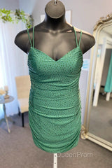 Royal Blue Spaghetti Strap Short Hoco Dresses Tight