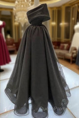 Sexy Long One Shoulder Evening Prom Dresses