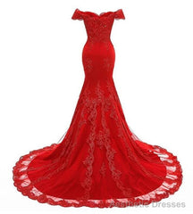 Sexy Mermaid Tulle with Lace Sweethart Party Dress, Long Prom Dress