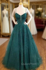 Sexy Spaghetti Straps Vintage Dresses Womens princess Evening Prom Dresses