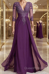 Sheath/Column Scoop Floor-Length Chiffon Mother of the Bride Dresses With Lace
