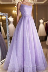 Shiny Purple Long Lace Evening Prom Dresses, Shiny Purple Lace Formal Evening Dresses