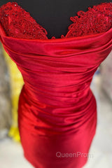 Hunter Green Strapless Beaded Pleated Sheath Homecoming Dresses