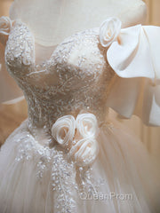 Short Beige Evening Prom Dresses, Beige Tulle Lace Homecoming Dresses