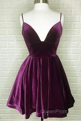 Short Burnt Orange Velvet Homecoming Dresses