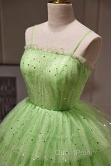 Short Green Evening Prom Dresses, Short Green Graduation Homecoming Dresses