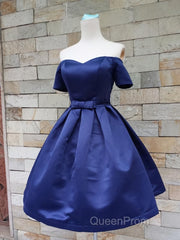 Short Sleeves Short Evening Prom Dresses, Short Sleeves Short Formal Homecoming Graduation Dresses