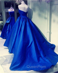 Sleeveless Ball Gown Satin Dresses With Bow Sashes