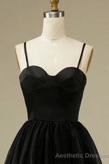 Spaghetti Straps Informal Tea-Length Bridal Gown