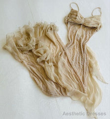 Spaghetti Straps Long Evening Prom Dresses Champagne Dresses