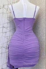 Spaghetti Straps Pleats Cute Homecoming Dresses Mini Party Dresses