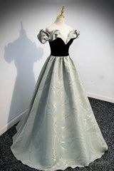 Stylish Satin Long A-Line Prom Dress, Off the Shoulder Evening Party Dress