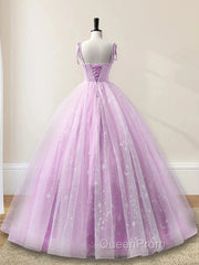 Sweetheart A-Line Tulle Long Evening Prom Dresses Sleeveless Quinceanera Dresses