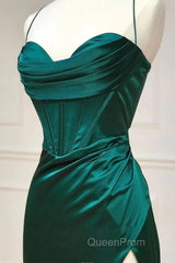 Sweetheart Neck Green Mermaid Long Evening Prom Dresses