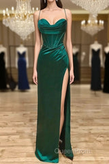 Sweetheart Neck Green Mermaid Long Evening Prom Dresses