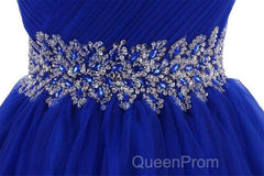 Sweetheart Royal Blue Homecoming Dresses Short Evening Prom Dresses With Beading