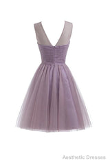 Sweetheart Tulle Homecoming Dresses A Line Scoop Short Prom Dress