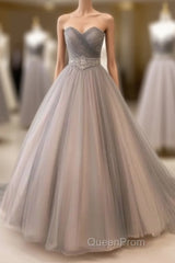 Sweetheart Tulle Long Evening Prom Gown, Tulle Wedding Dresses