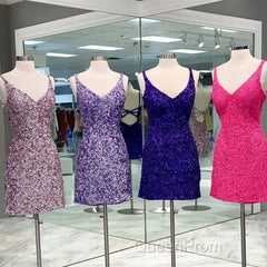 Tight Wine Red Sequins Short Homecoming Dresses Party Gown