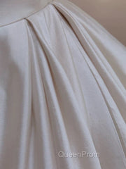 Timeless Ball Gown Strapless Satin White Wedding Dresses Brides Dresses