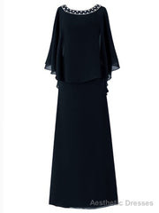 Trendy Scoop Neck Beading Chiffon Mother Of The Bride Dress