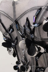 Tulle Gray Short Evening Prom Dresses Homecoming Dresses Coktail Dresses