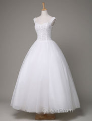 Tulle Wedding Dresses Sweatheart Beading Ball Gown Floor Length Bridal Dresses