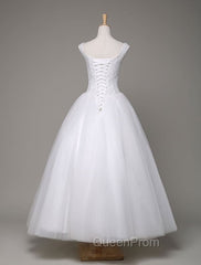 Tulle Wedding Dresses Sweatheart Beading Ball Gown Floor Length Bridal Dresses