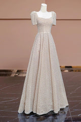 Unique Ball Gown Strapless Short Sleeves Long Wedding Dresses