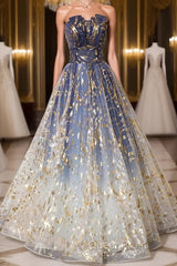 Unique tulle lace long Evening Prom Dresses tulle formal Dresses