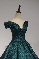 V-Neck Off The Shoulder Sequins Ball Gowns Quinceanera Dresses