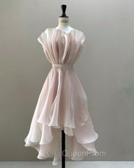 Vintage A-Line Organza Pink Homecoming Dresses 18Th Birthday Outfits